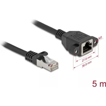 Netzwerkkabel DeLOCK 90779 Schwarz 5m Cat6a S/FTP RJ-45