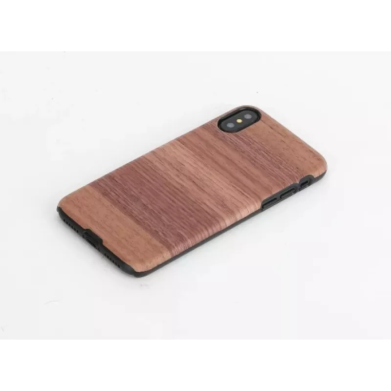 Handyhülle man and wood für iPhone X/XS, Strato Schwarz, Schutz-Hardshell