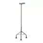 Rehabilitations-Dreibeingehstock MDH höhenverstellbar 73–95,5 cm Aluminium Stahl silber, max. Belastung 100 kg