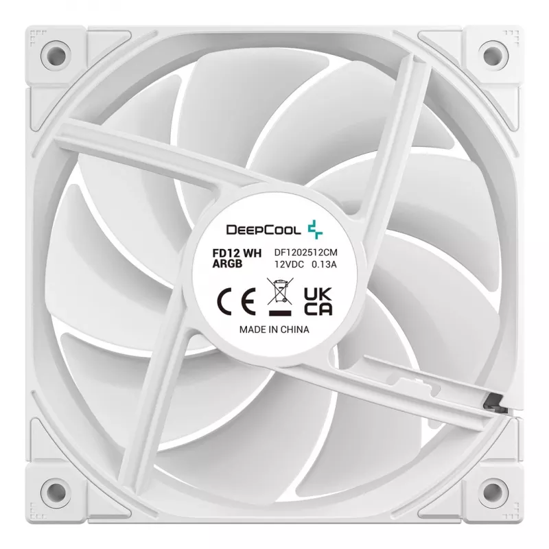 Lüfter DeepCool FD12 ARGB WH-3 in 1 12 cm Weiß 3 Stück Maximaler Luftdruck 2.56 mmH2O