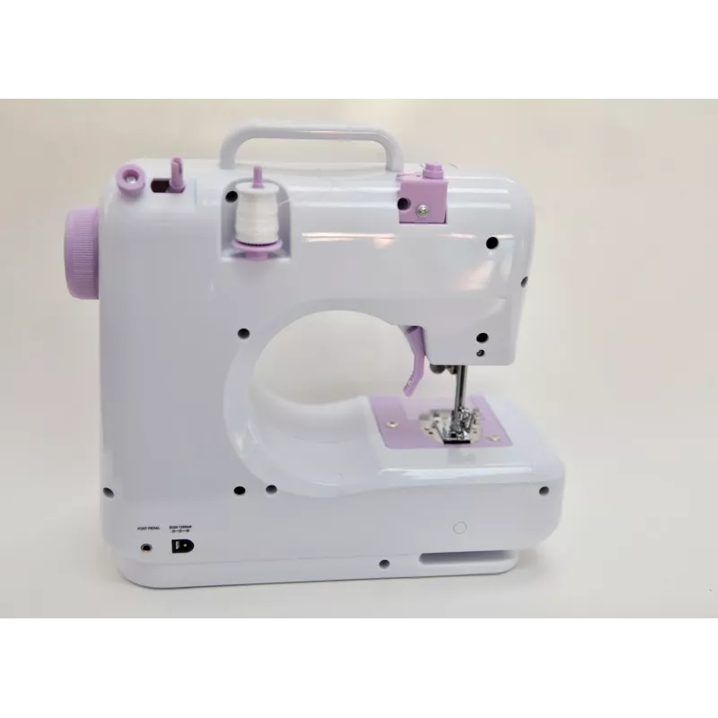 Halbautomatische Nähmaschine Łucznik Mini — Elektrisch, 3 Stichmuster, 4-Stufen-Knopfloch, Freiarm