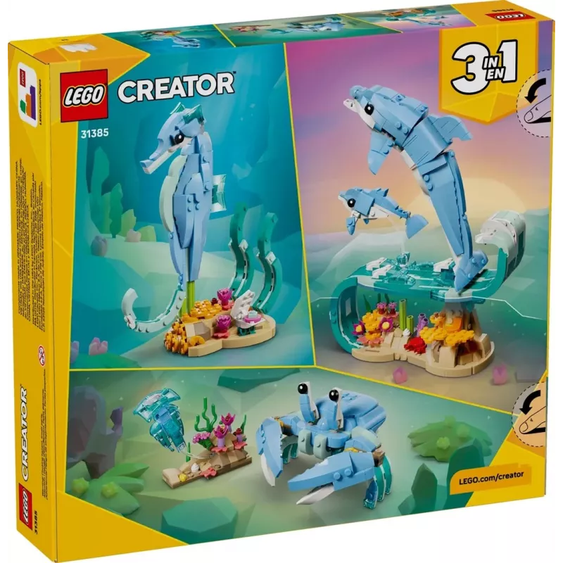 LEGO CREATOR 3 IN 1 31385 Meerestiere: Wunderschöne Delfine