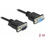 Serielles Kabel DeLOCK 86602 Schwarz 2m RS-232 Sub-D9