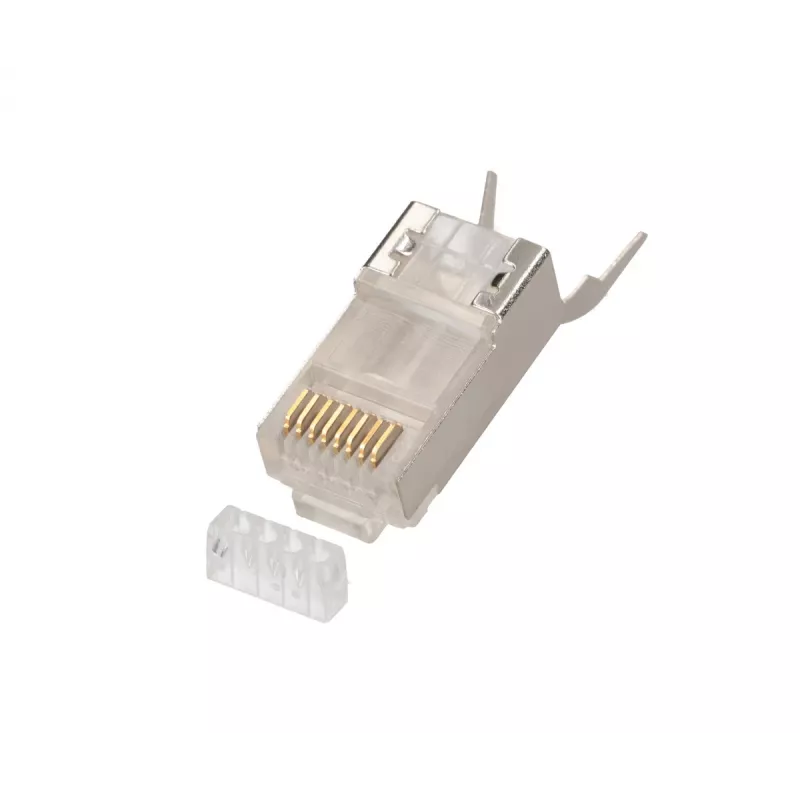RJ45-Stecker Extralink CAT6A FTP 8P8C, transparent, Stecker/Buchse, 1 Stk.