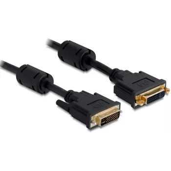 DVI-I-Kabel DeLOCK 83106 1m Schwarz