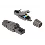 Netzwerkkabel DeLOCK RJ45 Stecker Cat.8.1 STP werkzeugfrei Schwarz