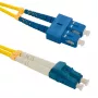 Qoltec - Patchkabel - Singlemode SC/UPC (M) auf Singlemode LC/UPC (M) - 1 m - Glasfaser - Duplex - 9/125 Mikrometer - G.652D