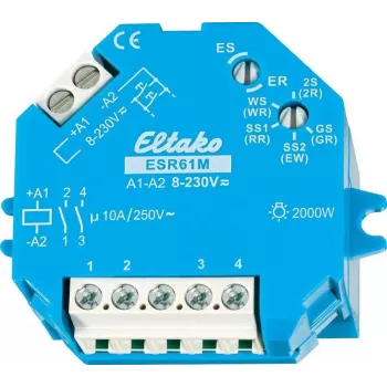 Eltako AP/UP-Impulsschalter ESR61M, 1 + 1 Schließer 10 A ESR61M 8 - 230 V/UC 1 + 1 Schließer 10 A 250 V/AC (Glühlampenlast (61200301)