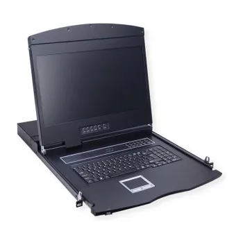 Rack-Konsole VALUE 26.99.0162 — 17 Zoll (43,2 cm) 1280x1024 1U, USB-Tastatur/Maus, Schwarz