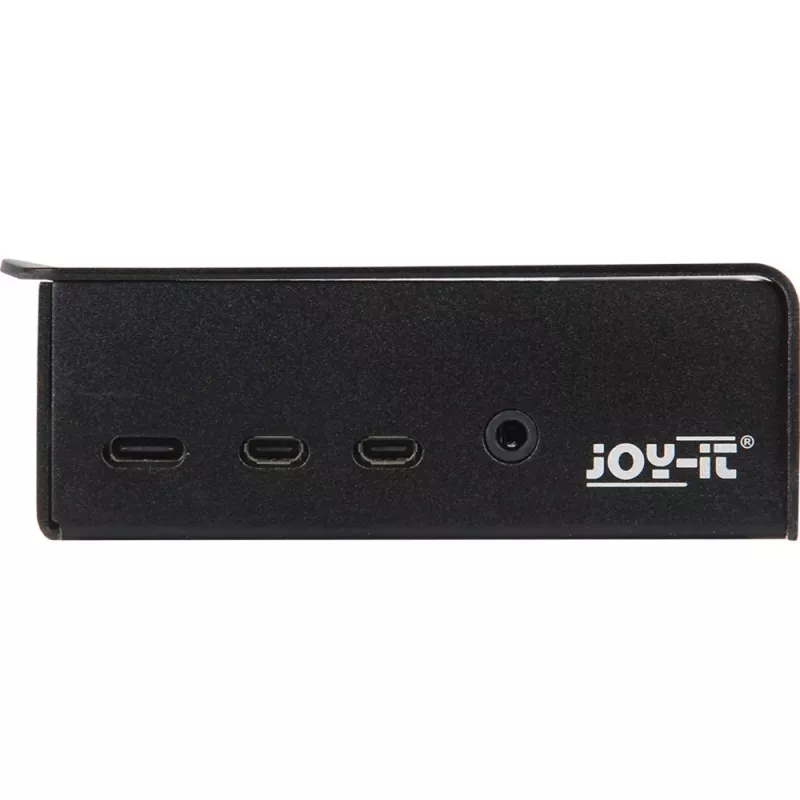 JOY-IT RPI CASE ALU06 - Gehäuse für Raspberry Pi 4, Alu, schwarz (RB-ALUCASEP4+06)