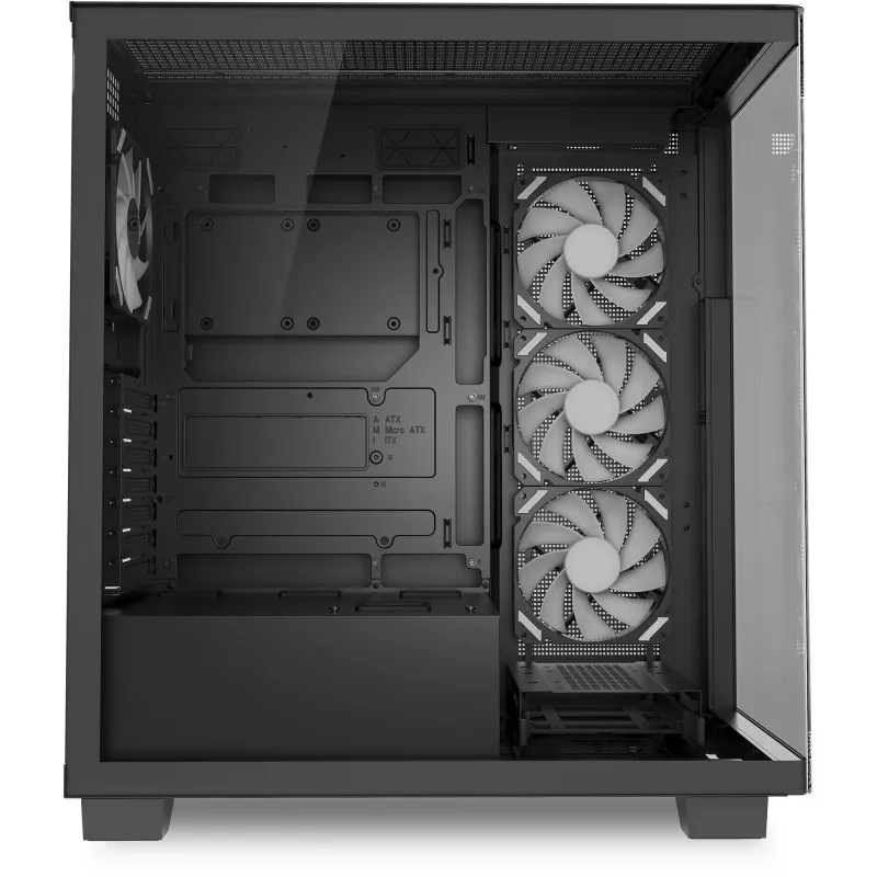 ELITE SHARK CA500, Tower-Gehäuse schwarz, 2x gehärtetes Glas