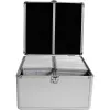 MEDIARANGE BOX76 - Aufbewahrungsbox - 300 Discs - Silber - Fleece - Kunststoff - Holz - 120 mm - Aluminium