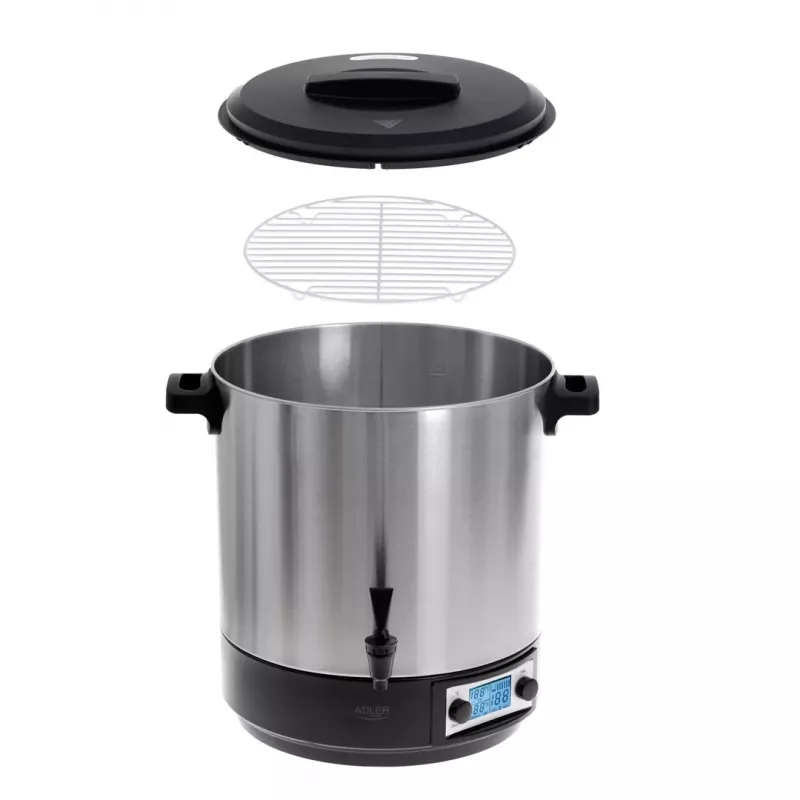 Einkochautomat Adler AD 4496 28L 2600W Edelstahl Schwarz