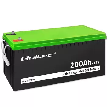 Qoltec Batterie Gel | 12V | 200Ah | GEL | 59,5 kg