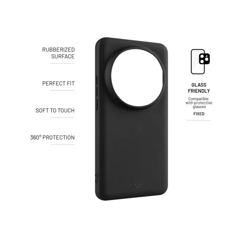 Fixed Story | Rückseitenabdeckung | Xiaomi | 15 Ultra | Gummi | Schwarz