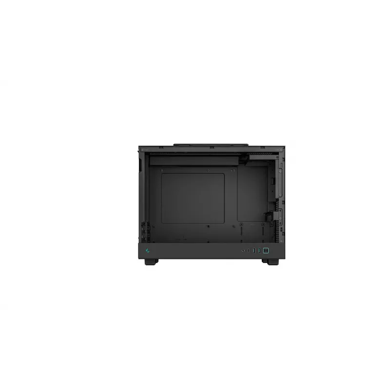 Computergehäuse DeepCool CH160 PLUS Small Form Factor SFF ATX/mATX, gehärtetes Glas, USB-C, Schwarz