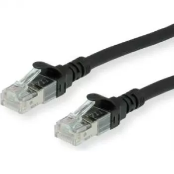 Roline - Patchkabel - RJ-45 (M) an RJ-45 (M) - 5 m - SFTP, PiMF - CAT 6 - halogenfrei, vergossen, Litze - Schwarz