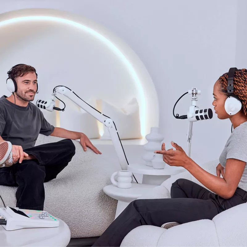 Mikrofon-Galgenarm RØDE PSA1 Weiß — verstellbare Studiohalterung, 840 mm Höhe, Schwenkhalterung, Kabelmanagement