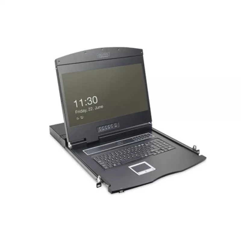 KVM-Konsole Digitus 19 Zoll LCD 8-Port VGA US-Tastatur