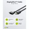 Kabel DisplayPort Plug 90° > DisplayPort Plug, 8K / 144Hz (Schwarz, 2 Meter, 1 Plug 90° side-angled, 54 Gbit/s, DisplayPort 2.0 / 2.1)