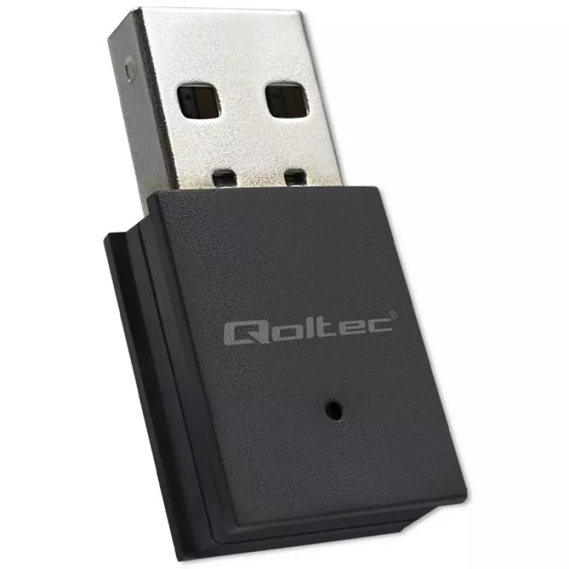 Kompakter kabelloser Mini-USB-WLAN-Adapter QOLTEC 57007 – Single-Band 2,4 GHz, bis zu 150 Mbit/s, interne Antenne
