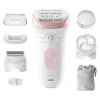 Braun Silk-epil 7 SE7-060 Epilierer, 40 Pinzetten, pink/weiß