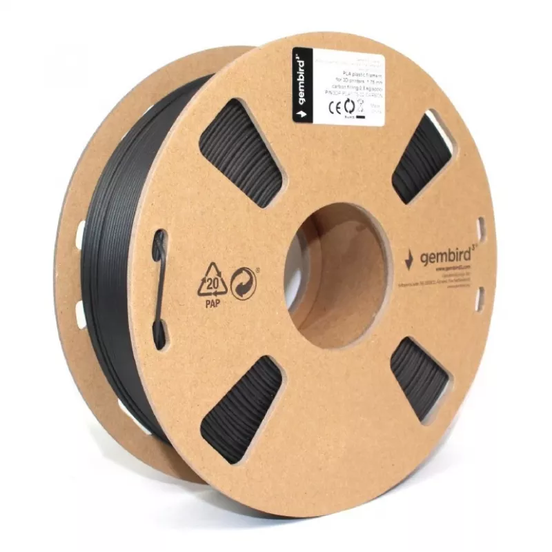 3D-Druckmaterial Gembird 3DP-PLA1.75-02-CARBON