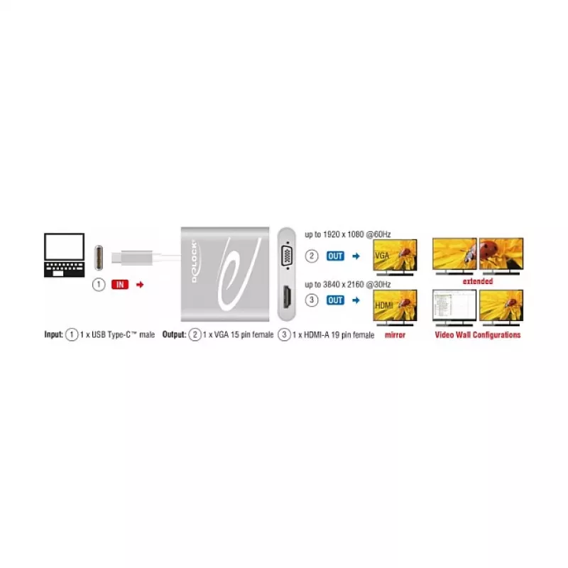 USB-Grafikadapter DeLOCK 87705