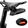 Rockbros LKWD-R1 Fahrradrücklicht mit Laser und Fernbedienung, schwarz