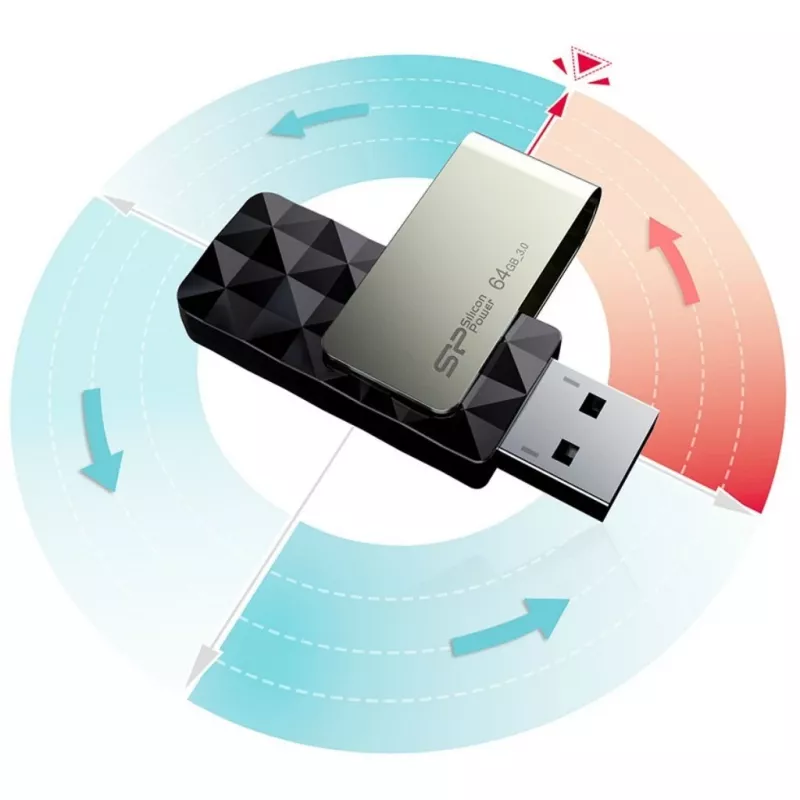 Silicon Power Blaze B30 USB-Stick 64 GB USB Typ-A 3.0 (3.1 Gen 1) Schwarz