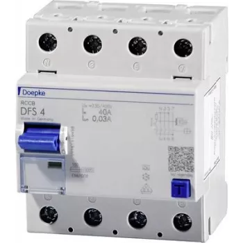DOEPKE RCD-Schutzschalter 40A DFS4A040-4/0,30-A Typ A 4-polig 300mA 230/400V DFS4-040-4/0,30-A (09136901)