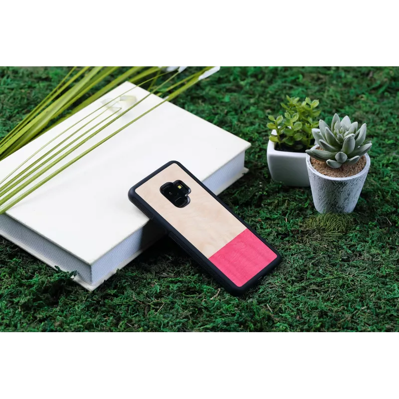 Smartphone-Hülle man and wood für Samsung Galaxy S9 — schwarzes Mismatch-Design