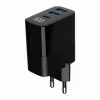 Gembird TA-UC-PDQC30LCD-BK-02 Ladegerät für Mobilgeräte Universal Schwarz AC Schnellladung Innenbereich