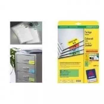 Avery Zweckform Avery L6035 - permanent haftend - Gelb - 33,9 x 63,5 mm 480 Etikett(en) (20 Blatt x 24)