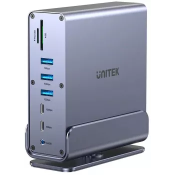 Dockingstation Unitek D1135AGY01 DisplayLink-Adapter Triple-4K-Unterstützung, 15-in-1, 15W PD-Leistung