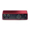 Audio-Interface Focusrite Scarlett 2i2 4th Gen — 2-In/2-Out USB-C, 24-Bit/192 kHz, 69 dB Vorverstärker, Desktop, Schwarz/Rot