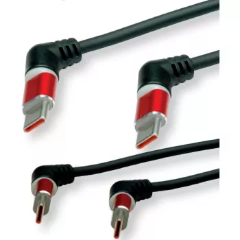 ROLINE USB 2.0 Spiralladekabel C-C ST/ST 60W 1,5 m - Kabel - Digital/Daten (11.02.8350)