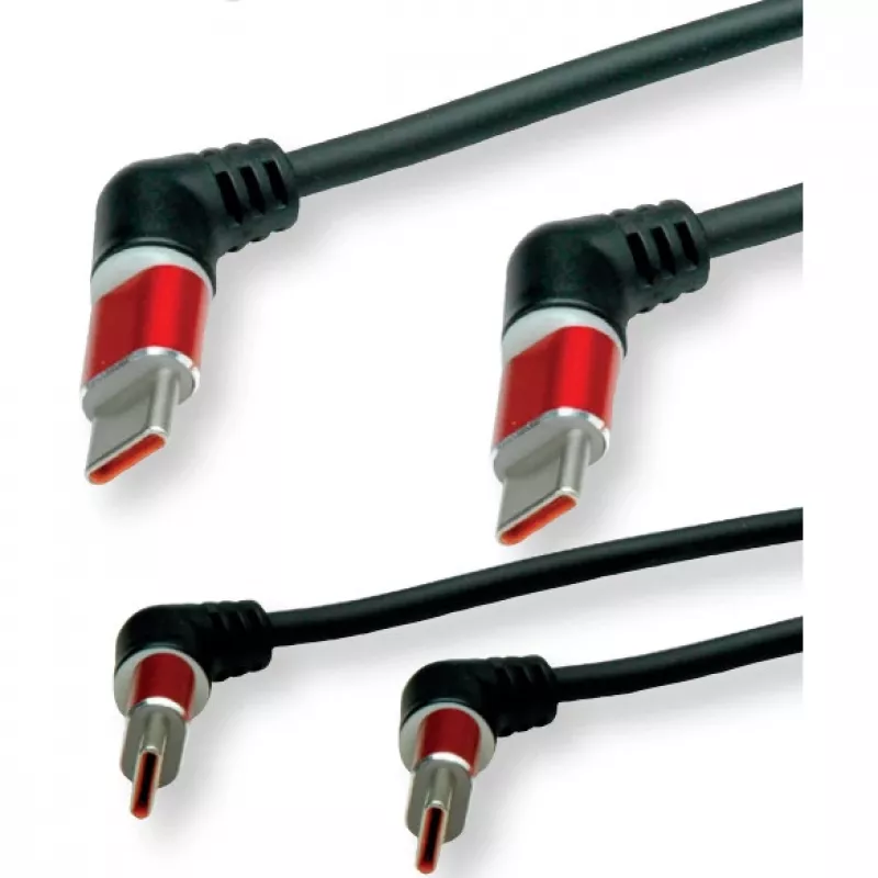 ROLINE USB 2.0 Spiralladekabel C-C ST/ST 60W 1,5 m - Kabel - Digital/Daten (11.02.8350)
