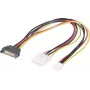 Renkforce Strom-Y-Kabel [1x SATA-Strom-Stecker 15pol. - 1x IDE-Strombuchse 4pol., Floppy-Stecker 4pol.] 20,00 cm Schwarz, Rot, Gelb (RF-4536476)