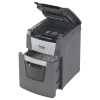 Aktenvernichter REXEL Optimum AutoFeed+ 100X — 100-Blatt automatische Zufuhr, 4 x 28 mm Kreuzschnitt, 34 L Auffangbehälter, Aluminium