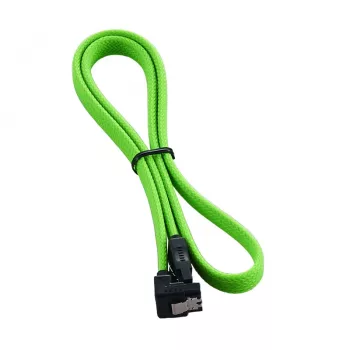 CableMod ModMesh - SATA-Kabel - Serial ATA 150/300/600 - SATA (W) rechtwinklig auf SATA (W) - 60 cm - Hellgrün (CM-CAB-RSAT-N60KLG-R)