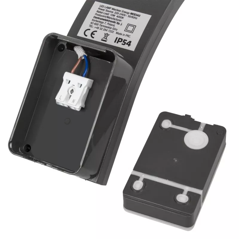 LED-Außenwandleuchte MACLEAN MCE343 GR – 10 W, Fassadenbeleuchtung, Grau