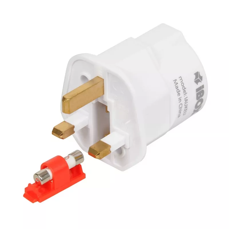 Netzteil IBOX iaukeu Netzladegerät mit austauschbaren UK- (Typ G) und EU-Steckern (Typ E), 100–240 V 50/60 Hz, 7,5 A, weiß