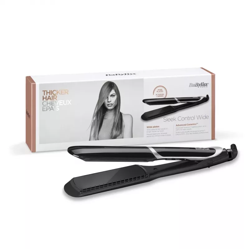 BaByliss Sleek Control Glätteisen breit Warm Black 98.4 (2,5 m)