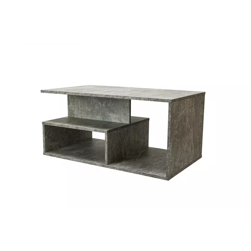 Couchtisch Top e Shop PRIMA BETON, frei geformte Platte, taupe, 900×510×430 mm, 1 Bein