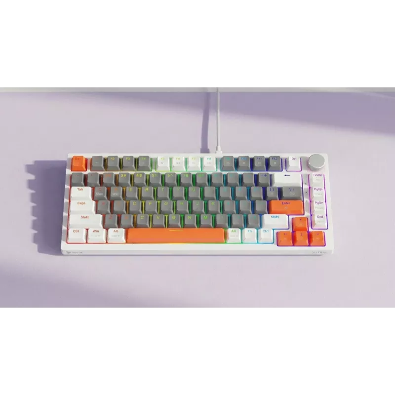 Savio ASTRAL WHITE JADE 3 COLOURS Tastatur Gaming USB QWERTY US International