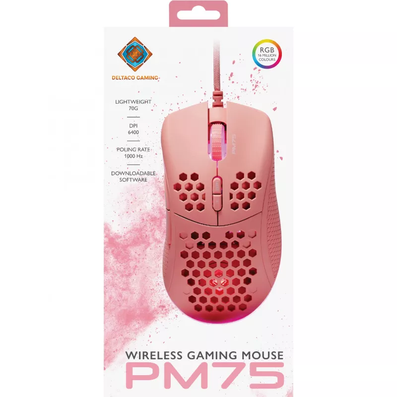 Deltaco Leichte Gaming-Maus, RGB (GAM-108-P)