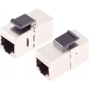 S/CONN Keystone-Modul ShiverPeaks 08-10008 Flach Silber RJ-45