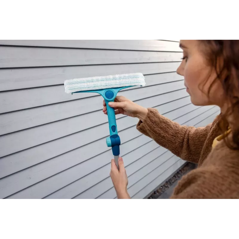 Fensterwischer Leifheit 51120 mit 28 cm Edelstahlblatt und türkisfarbenem Griff