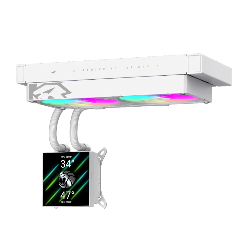 Gamemax CPU-Flüssigkeitskühler | GLACIER 240 LCD WH | Intel, AMD